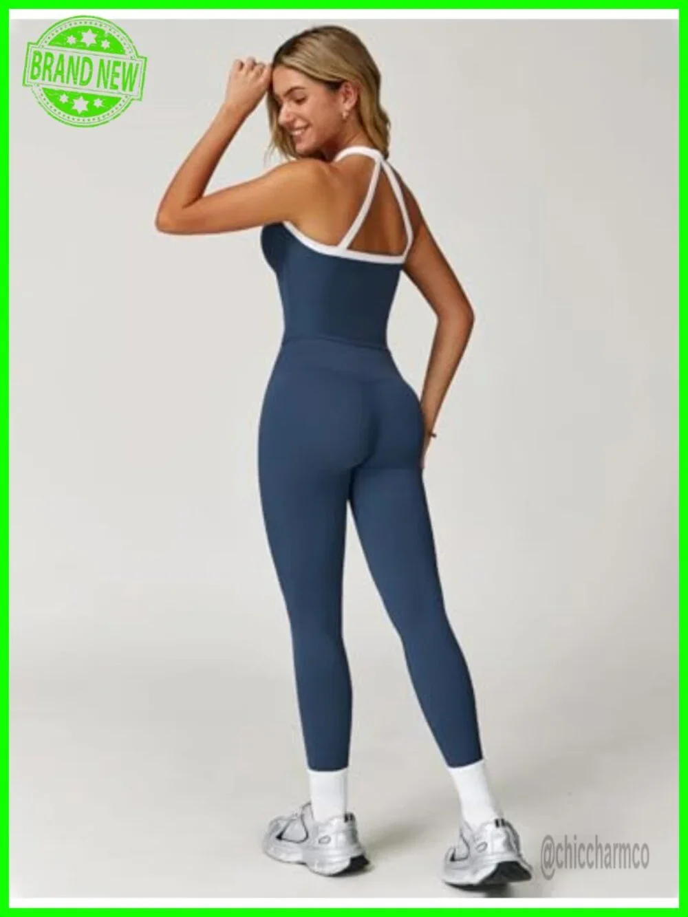 Workout Sets Two Piece Cross Back Tank Top High Waist Leggings Gym Outfits